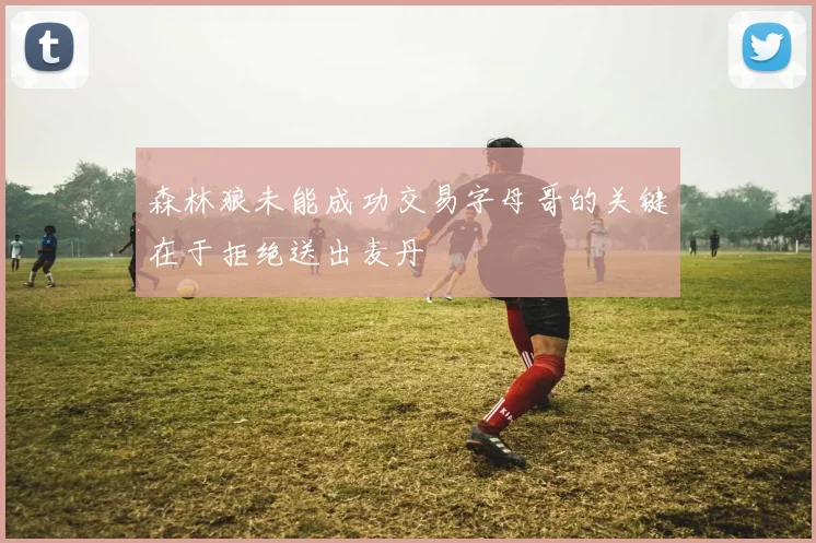 森林狼未能成功交易字母哥的关键在于拒绝送出麦丹